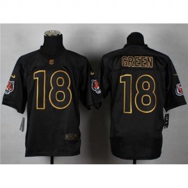 Nike Cincinnati Bengals #18 A.J. Green Black Gold No. Fashion Mens Stitched NFL Elite Jersey
