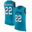 Nike Carolina Panthers #22 Christian McCaffrey Blue Alternate Mens Stitched NFL Limited Rush Tank Top Jersey