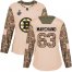 Adidas Boston Bruins #63 Brad Marchand Camo Authentic 2017 Veterans Day Stanley Cup Final Bound Womens Stitched NHL Jersey