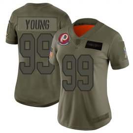 Nike Washington Football Team #99 Chase Young Camo Womens Stitched NFL Limited 2019 Salute to Service Jersey