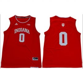 Hoosiers #0 Romeo Langford Red Big 10 Patch Basketball Stitched College Jersey