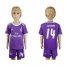 Real Madrid #14 Casemiro Away Kid Soccer Club Jersey