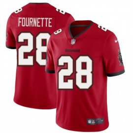 Tampa Bay Buccaneers #28 Leonard Fournette Mens Nike Red Vapor Limited Jersey