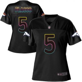 Nike Denver Broncos #5 Joe Flacco Black Womens NFL Fashion Game Jersey