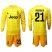 Juventus #21 Pinsoglio Yellow Goalkeeper Long Sleeves Soccer Club Jersey