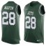 Nike New York Jets #28 Curtis Martin Green Team Color Mens Stitched NFL Limited Tank Top Jersey