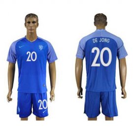 Holland #20 De Jong Away Soccer Country Jersey