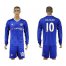 Chelsea #10 Hazard Home Long Sleeves Soccer Club Jersey