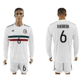 Mexico #6 H.Herrera Away Long Sleeves Soccer Country Jersey
