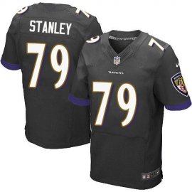 Nike Baltimore Ravens #79 Ronnie Stanley Black Alternate Mens Stitched NFL New Elite Jersey