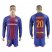 Barcelona #20 Roberto Home Long Sleeves Soccer Club Jersey