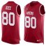Nike San Francisco 49ers #80 Jerry Rice Red Team Color Mens Stitched NFL Limited Tank Top Jersey