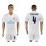 Real Madrid #4 Sergio Ramos White Home Soccer Club Jersey