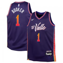 Devin Booker Phoenix Suns Nike Youth 2023/24 Swingman Replica Jersey – City Edition – Purple