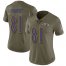 Nike Baltimore Ravens #81 Hayden Hurst Olive Womens Stitched NFL Limited 2017 Salute to Service Jersey