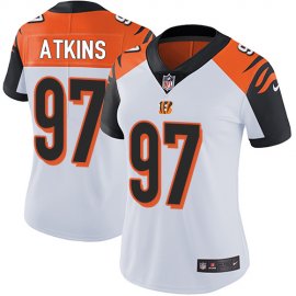 Nike Cincinnati Bengals #97 Geno Atkins White Womens Stitched NFL Vapor Untouchable Limited Jersey