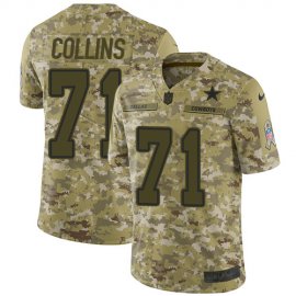 Nike Dallas Cowboys #71 Lael Collins Camo Youth Stitched NFL Limited 2018 Salute to Service Jersey