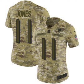 Nike Atlanta Falcons #11 Julio Jones Camo Womens Stitched NFL Limited 2018 Salute to Service Jersey