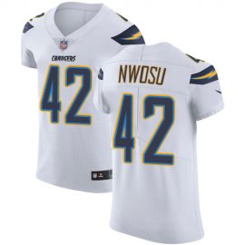 Nike Los Angeles Chargers #42 Uchenna Nwosu White Mens Stitched NFL Vapor Untouchable Elite Jersey