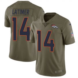 Nike Denver Broncos #14 Cody Latimer Olive Mens Stitched NFL Limited 2017 Salute to Service Jersey