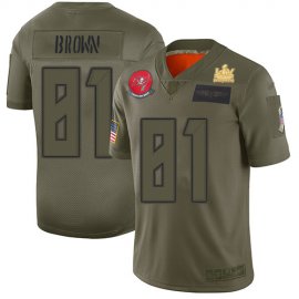 Nike Tampa Bay Buccaneers #81 Antonio Brown Camo Mens Super Bowl LV Champions Patch Stitched NFL Limited 2019 Salute To Service Jersey