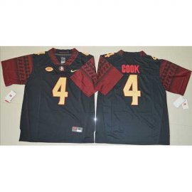 Florida State Seminoles #4 Dalvin Cook Black Stitched NCAA Jersey