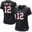 Nike Atlanta Falcons #12 Mohamed Sanu Sr Black Alternate Womens Stitched NFL Elite Jersey