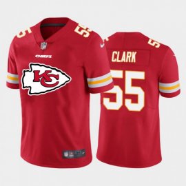 Kansas City Chiefs #55 Frank Clark Red Mens Nike Big Team Logo Player Vapor Limited NFL Jersey