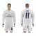 Real Madrid #11 Bale White Home Long Sleeves Soccer Club Jersey