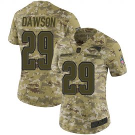 Nike New England Patriots #29 Duke Dawson Camo Womens Stitched NFL Limited 2018 Salute to Service Jersey