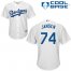 Los Angeles Dodgers #74 Kenley Jansen White Cool Base Stitched Youth MLB Jersey