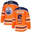 Adidas Edmonton Oilers #6 Adam Larsson Orange Home Authentic USA Flag Stitched NHL Jersey