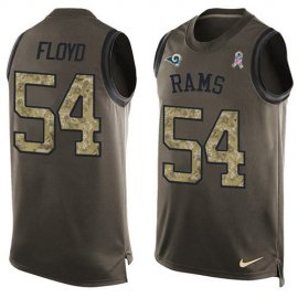 Nike Los Angeles Rams #54 Leonard Floyd Green Mens Stitched NFL Limited Salute To Service Tank Top Jersey