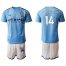Manchester City #14 Bony Home Soccer Club Jersey