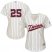 Minnesota Twins #25 Byron Buxton Cream Strip Alternate Womens Stitched MLB Jersey