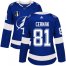 Adidas Tampa Bay Lightning #81 Erik Cernak Blue 2022 Stanley Cup Final Patch Womens Home Authentic Stitched NHL Jersey Womens