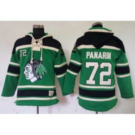 Chicago Blackhawks #72 Artemi Panarin Green St. Patricks Day McNary Lace Hoodie Stitched NHL Jersey