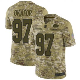 Nike Kansas City Chiefs #97 Alex Okafor Camo Mens Stitched NFL Limited 2018 Salute To Service Jersey