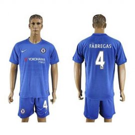 Chelsea #4 Fabregas Home Soccer Club Jersey