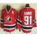 Team CA. #91 Joe Sakic Red/Black 2002 Olympic Nike Throwback Stitched NHL Jersey