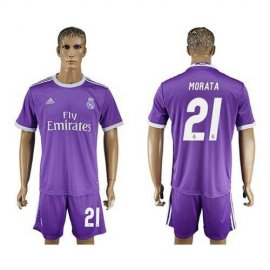 Real Madrid #21 Morata Away Soccer Club Jersey
