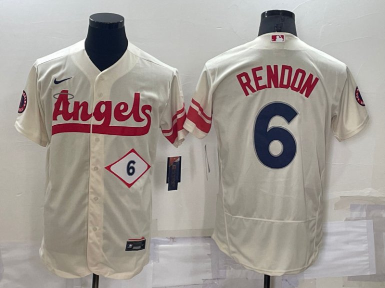 Angels 6 Anthony Rendon Cream Nike 2022 City Connect Flexbase Jersey Angels 6 Anthony Rendon Cream Nike 2022 City Connect Flexbase Jersey
