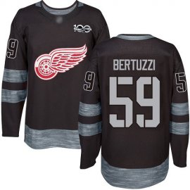 Adidas Detroit Red Wings #59 Tyler Bertuzzi Black 1917-2017 100th Anniversary Stitched NHL Jersey