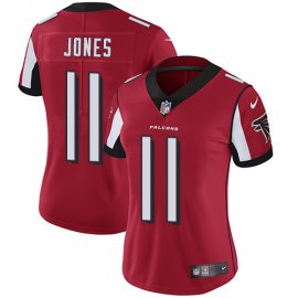 Nike Atlanta Falcons #11 Julio Jones Red Team Color Womens Stitched NFL Vapor Untouchable Limited Jersey