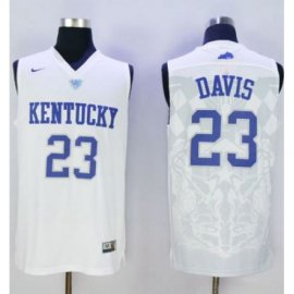 Kentucky Wildcats #23 Anthony Davis White Basketball Stitched NCAA Jersey