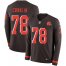 Nike Cleveland Browns #78 Jack Conklin Brown Team Color Mens Stitched NFL Limited Therma Long Sleeve Jersey