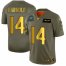 New York New York Jets #14 Sam Darnold NFL Mens Nike Olive Gold 2019 Salute to Service Limited Jersey