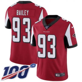 Nike Atlanta Falcons #93 Allen Bailey Red Team Color Mens Stitched NFL 100th Season Vapor Untouchable Limited Jersey