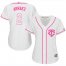 Minnesota Twins #2 Luis Arraez White/Pink Fashion Womens Stitched MLB Jersey