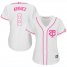 Minnesota Twins #2 Luis Arraez White/Pink Fashion Womens Stitched MLB Jersey